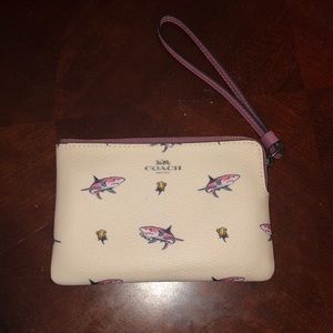 Shark Rose Coach Wristlet